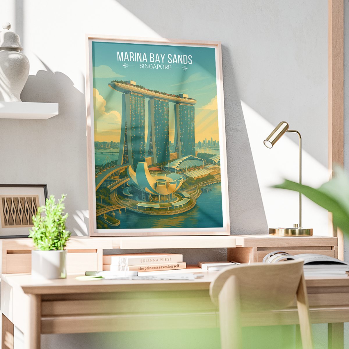 Marina Bay Sands - Singapore - Poster Print Modern Style Wall Art