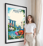 Merlion City - Singapore - Poster Print Modern Style Wall Art