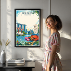 Merlion City - Singapore - Poster Print Modern Style Wall Art