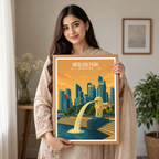 Merlion Park - Singapore - Poster Print Modern Style Wall Art