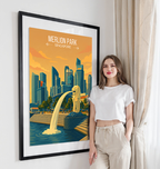 Merlion Park - Singapore - Poster Print Modern Style Wall Art