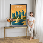 Merlion Park - Singapore - Poster Print Modern Style Wall Art