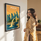 Merlion Park - Singapore - Poster Print Modern Style Wall Art