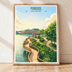 Punggol - Singapore - Poster Print Modern Style Wall Art