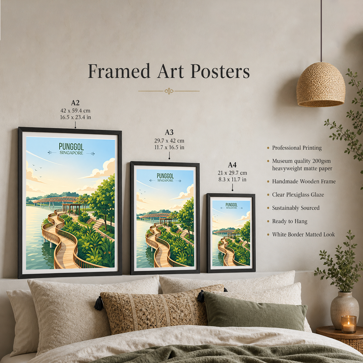Punggol - Singapore - Poster Print Modern Style Wall Art