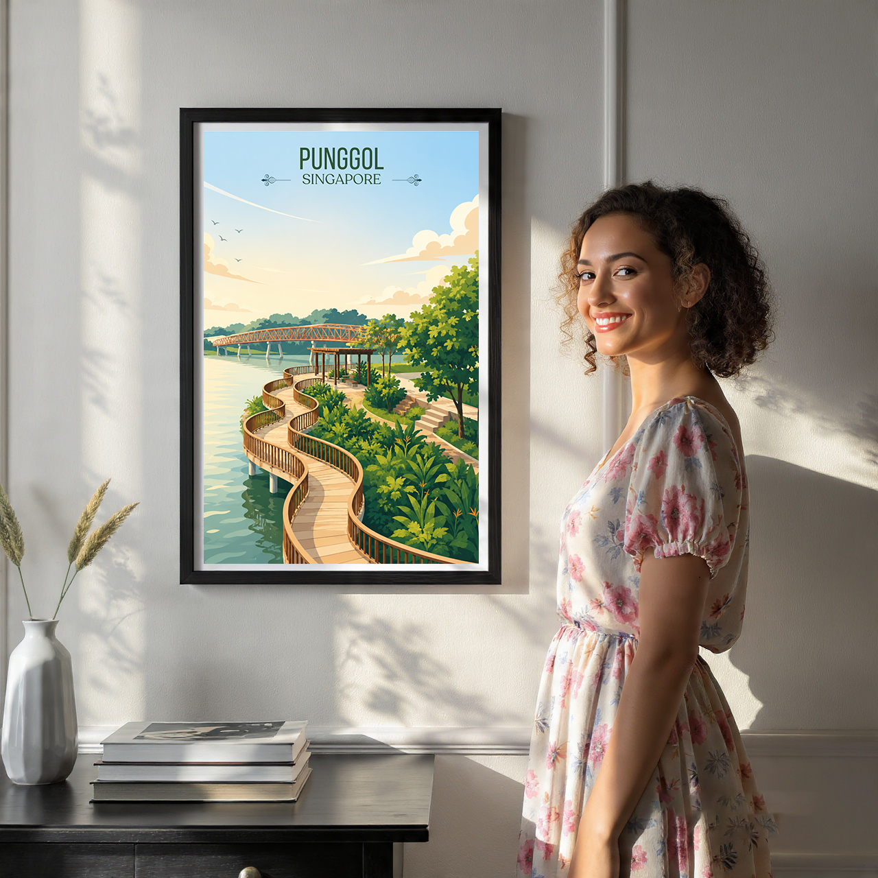 Punggol - Singapore - Poster Print Modern Style Wall Art