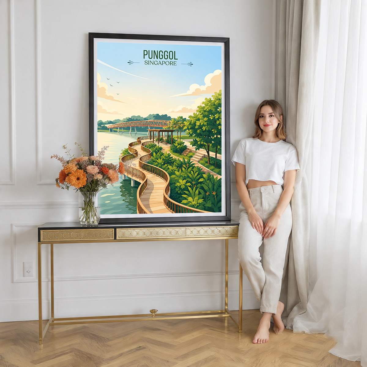 Punggol - Singapore - Poster Print Modern Style Wall Art