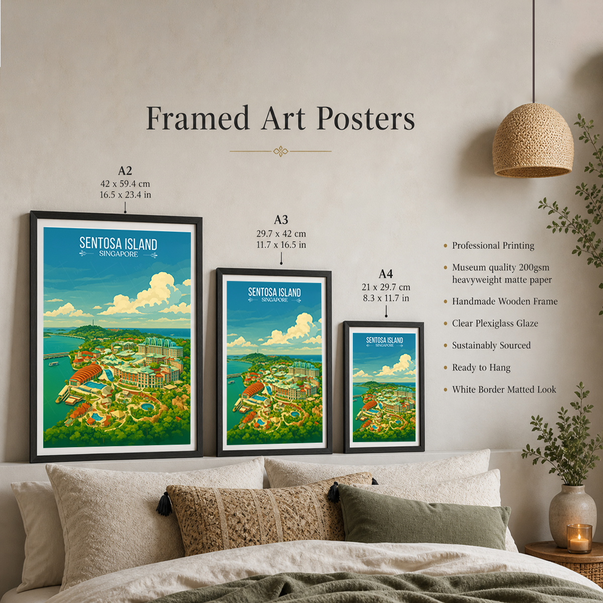 Sentosa Island - Singapore - Poster Print Modern Style Wall Art
