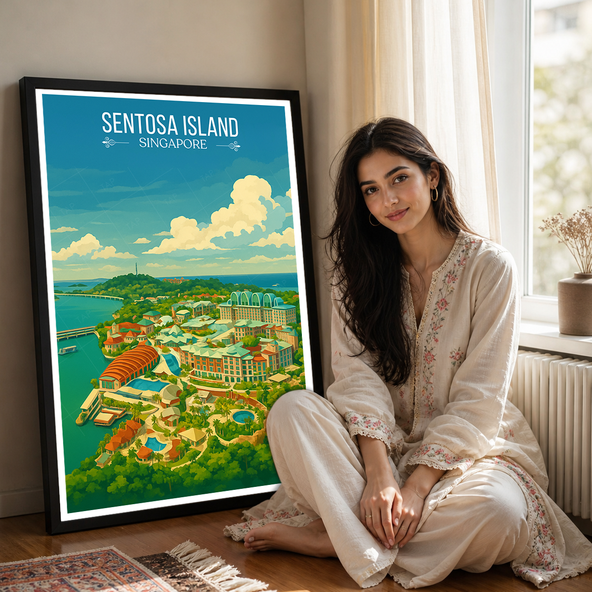 Sentosa Island - Singapore - Poster Print Modern Style Wall Art