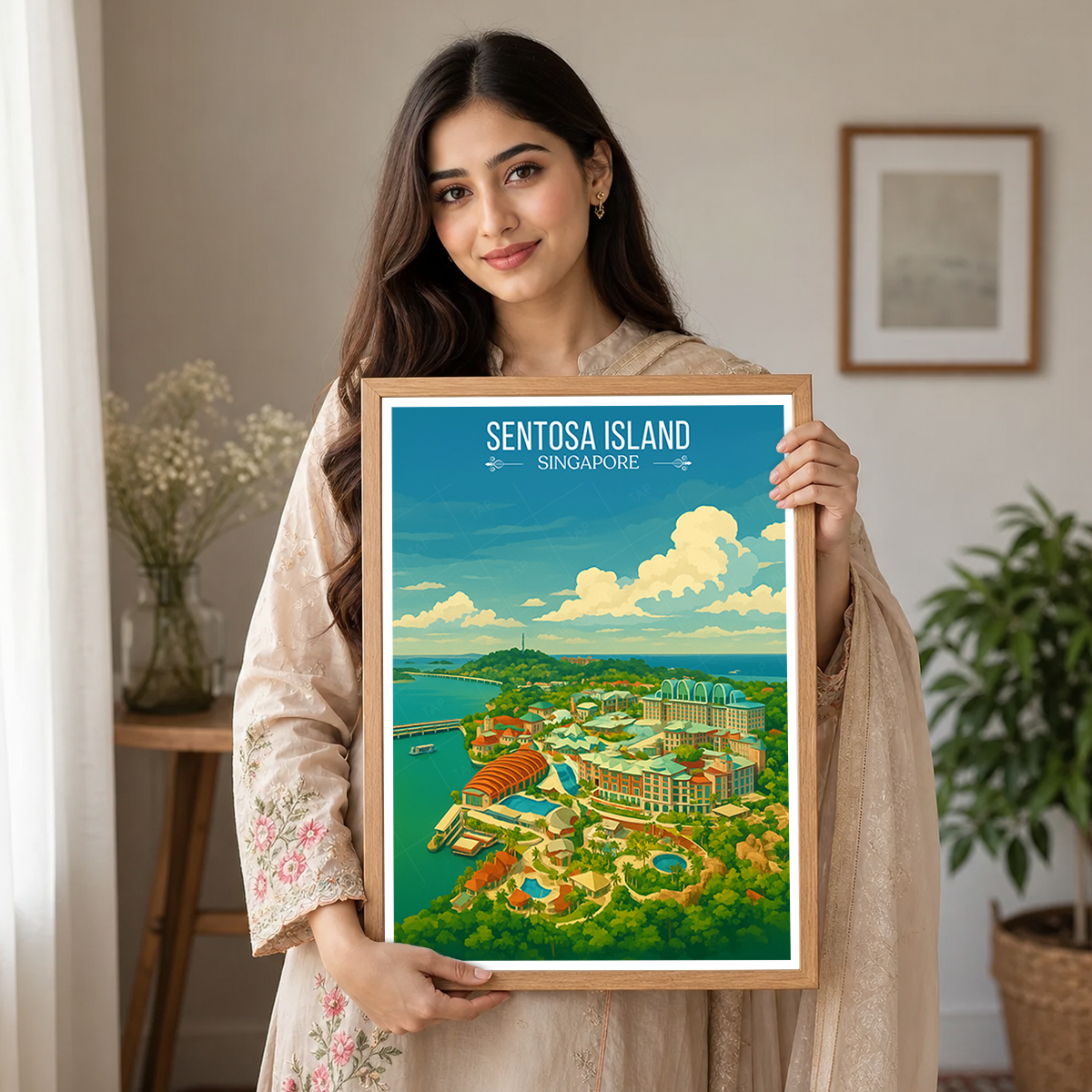 Sentosa Island - Singapore - Poster Print Modern Style Wall Art