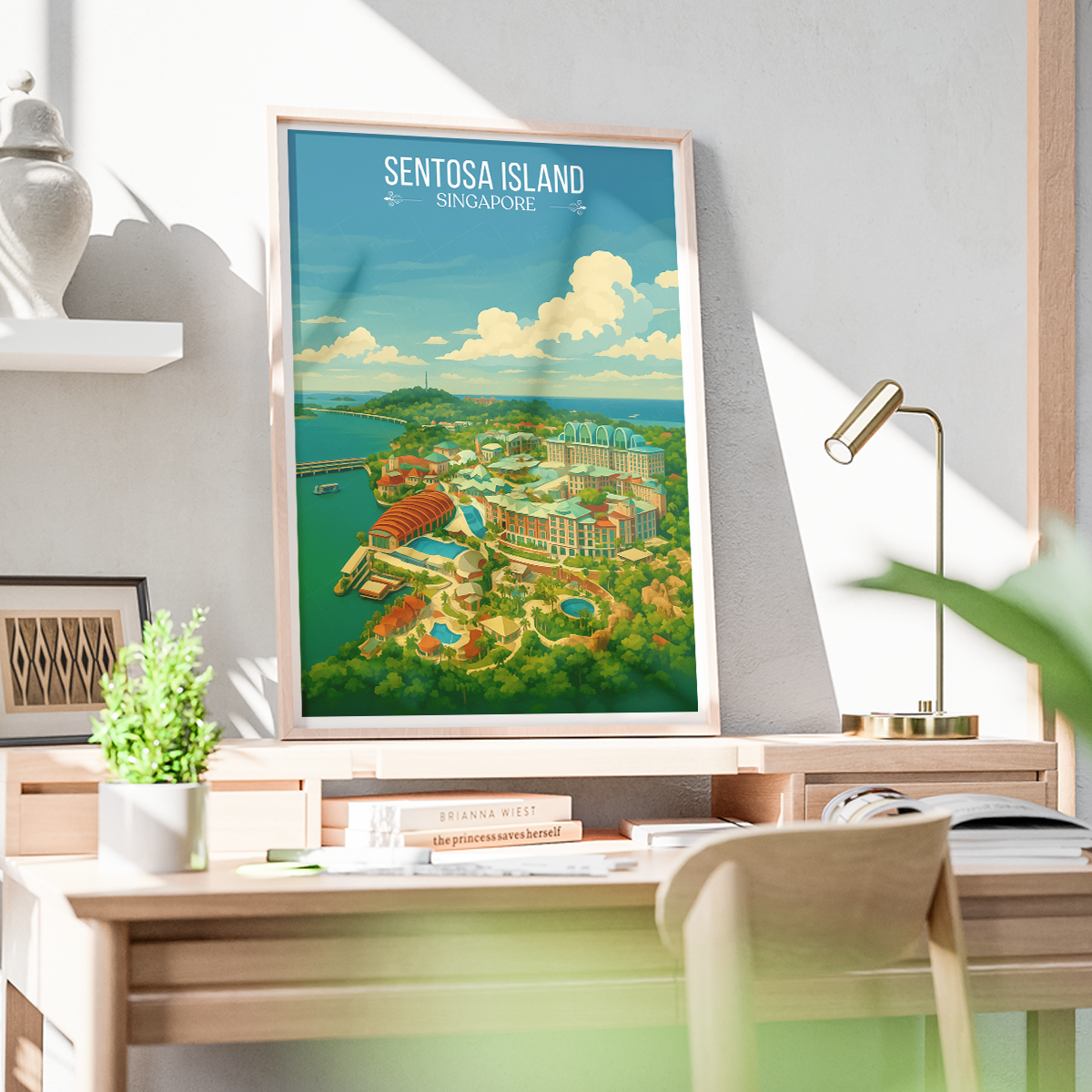 Sentosa Island - Singapore - Poster Print Modern Style Wall Art
