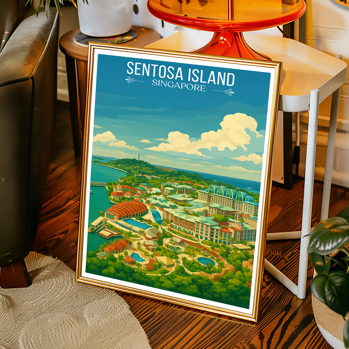 Sentosa Island - Singapore - Poster Print Modern Style Wall Art