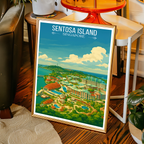 Sentosa Island - Singapore - Poster Print Modern Style Wall Art
