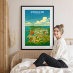 Sentosa Island - Singapore - Poster Print Modern Style Wall Art
