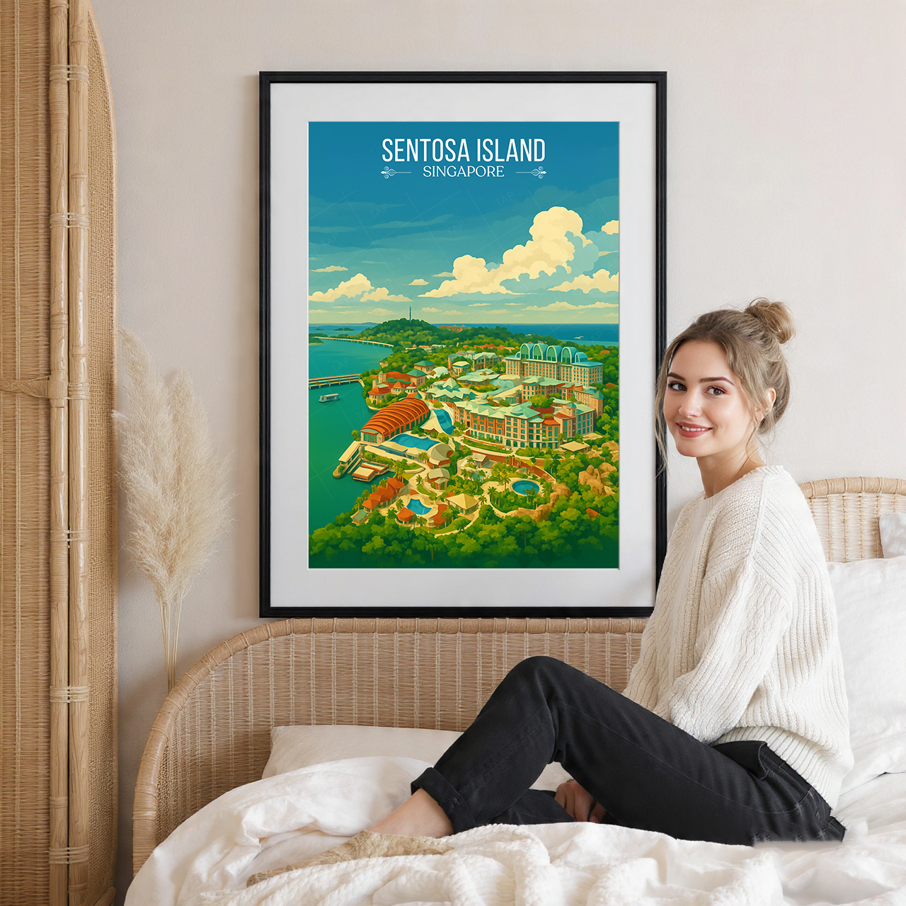 Sentosa Island - Singapore - Poster Print Modern Style Wall Art
