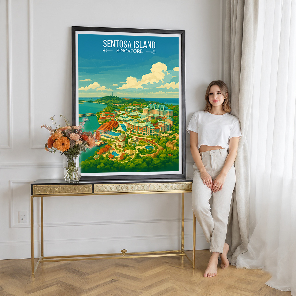 Sentosa Island - Singapore - Poster Print Modern Style Wall Art