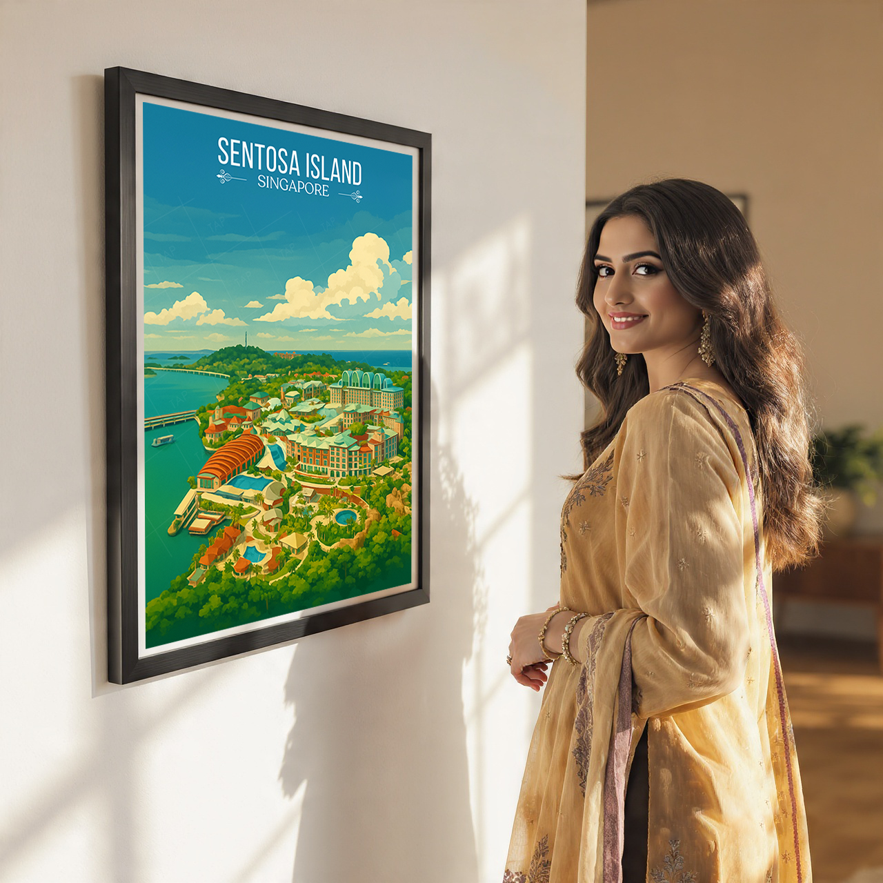 Sentosa Island - Singapore - Poster Print Modern Style Wall Art