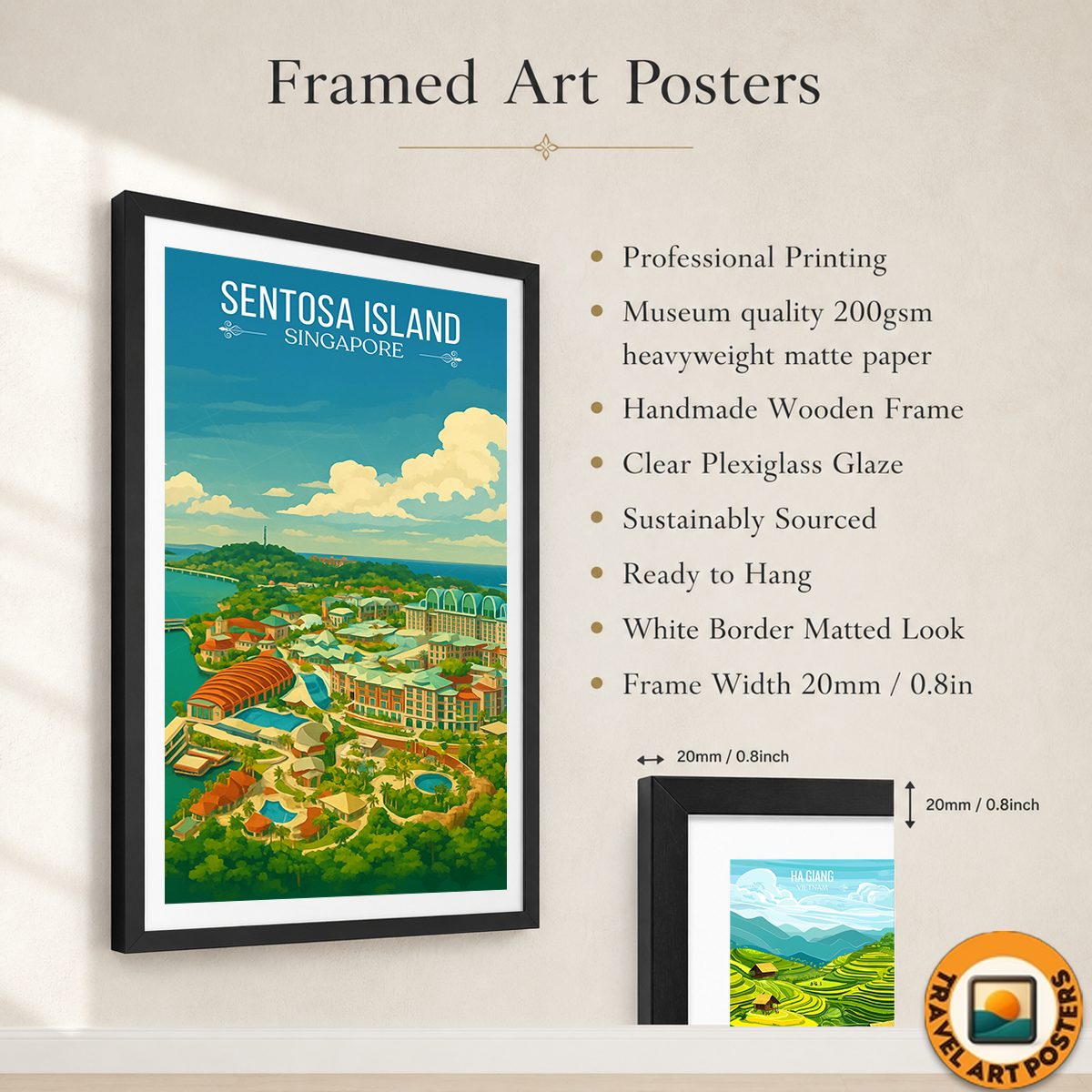 Sentosa Island - Singapore - Poster Print Modern Style Wall Art