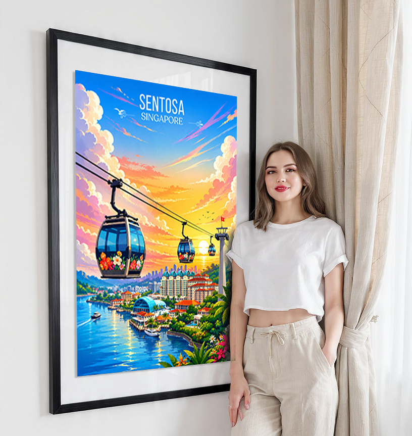 Sentosa - Singapore - Poster Print Modern Style Wall Art