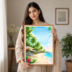 Siloso Beach - Singapore - Poster Print Modern Style Wall Art