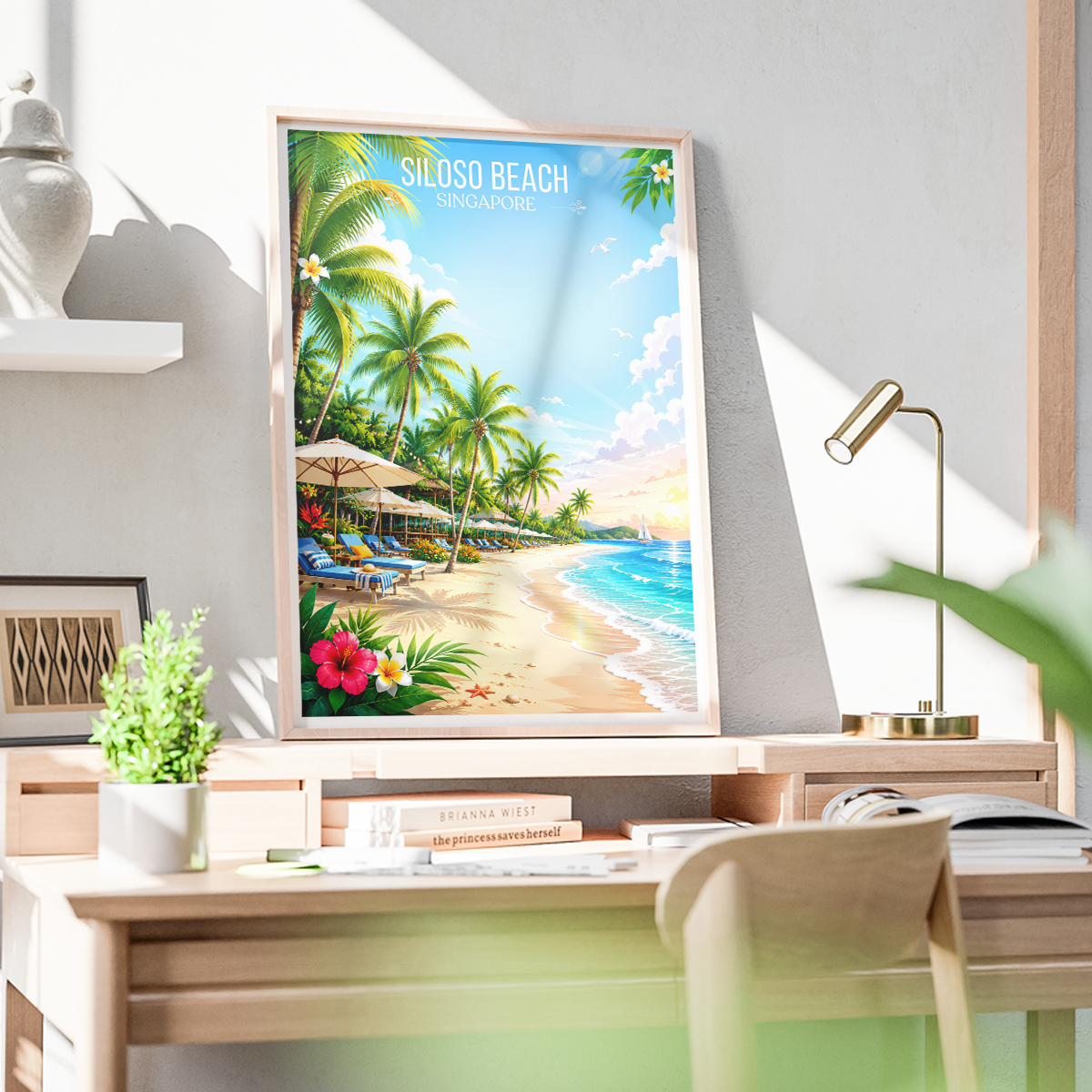 Siloso Beach - Singapore - Poster Print Modern Style Wall Art