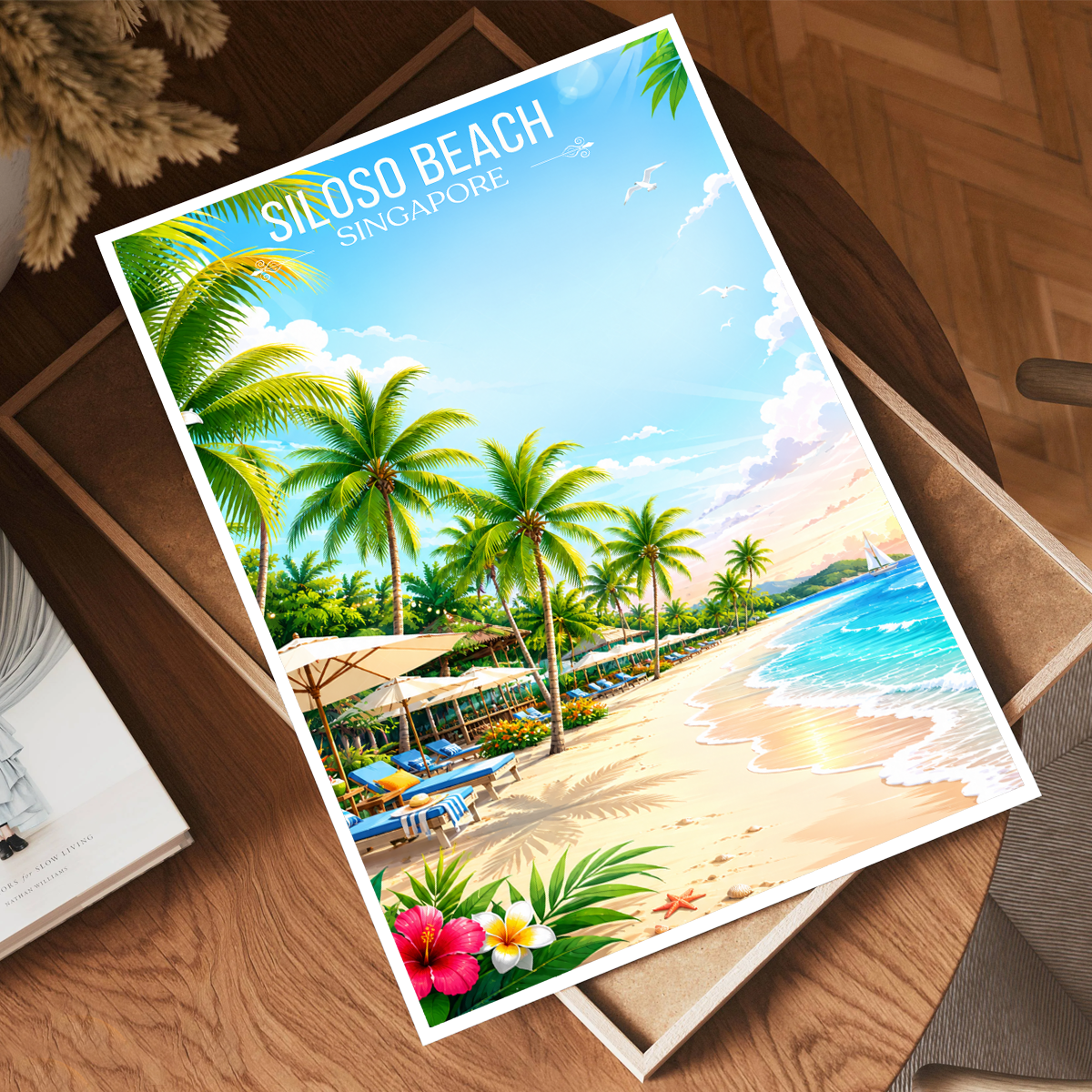 Siloso Beach - Singapore - Poster Print Modern Style Wall Art