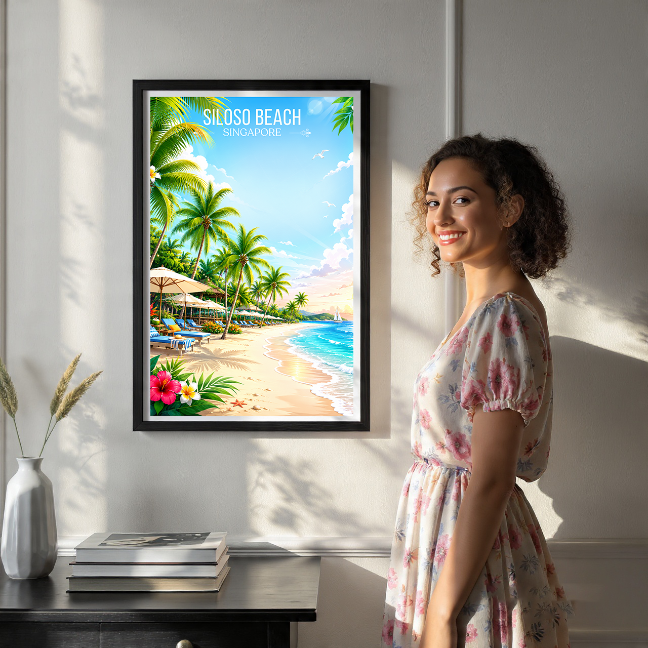 Siloso Beach - Singapore - Poster Print Modern Style Wall Art