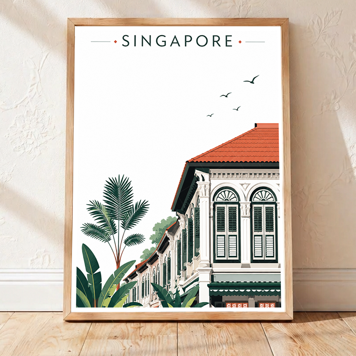 Singapore - Poster Print Modern Style Wall Art