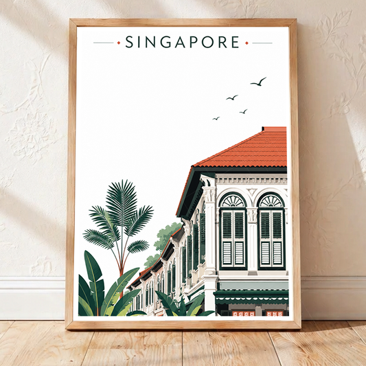 Singapore - Poster Print Modern Style Wall Art - Art Print - Travel Art Poster