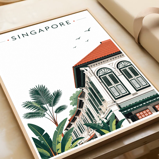 Singapore - Poster Print Modern Style Wall Art - Art Print - Travel Art Poster