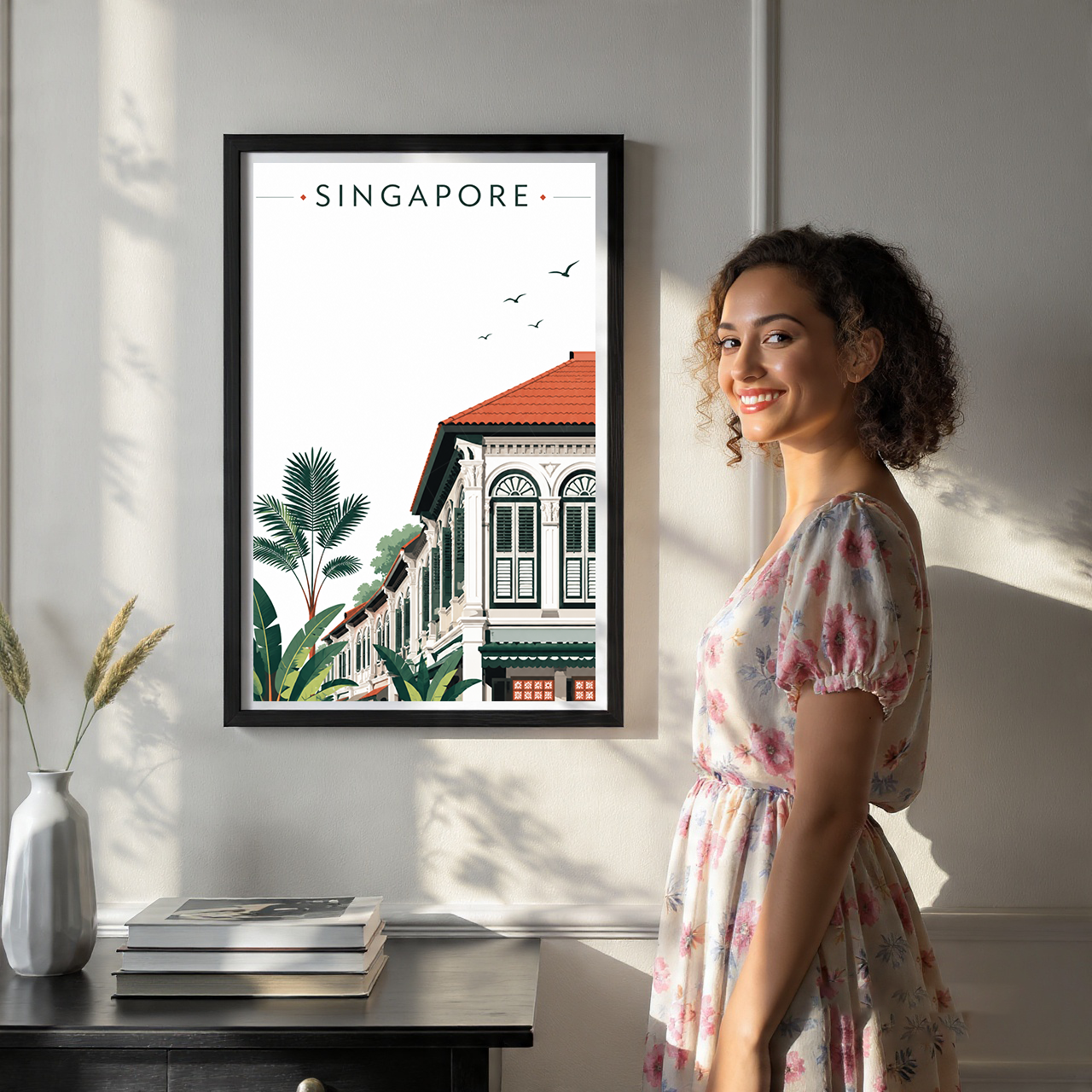 Singapore - Poster Print Modern Style Wall Art