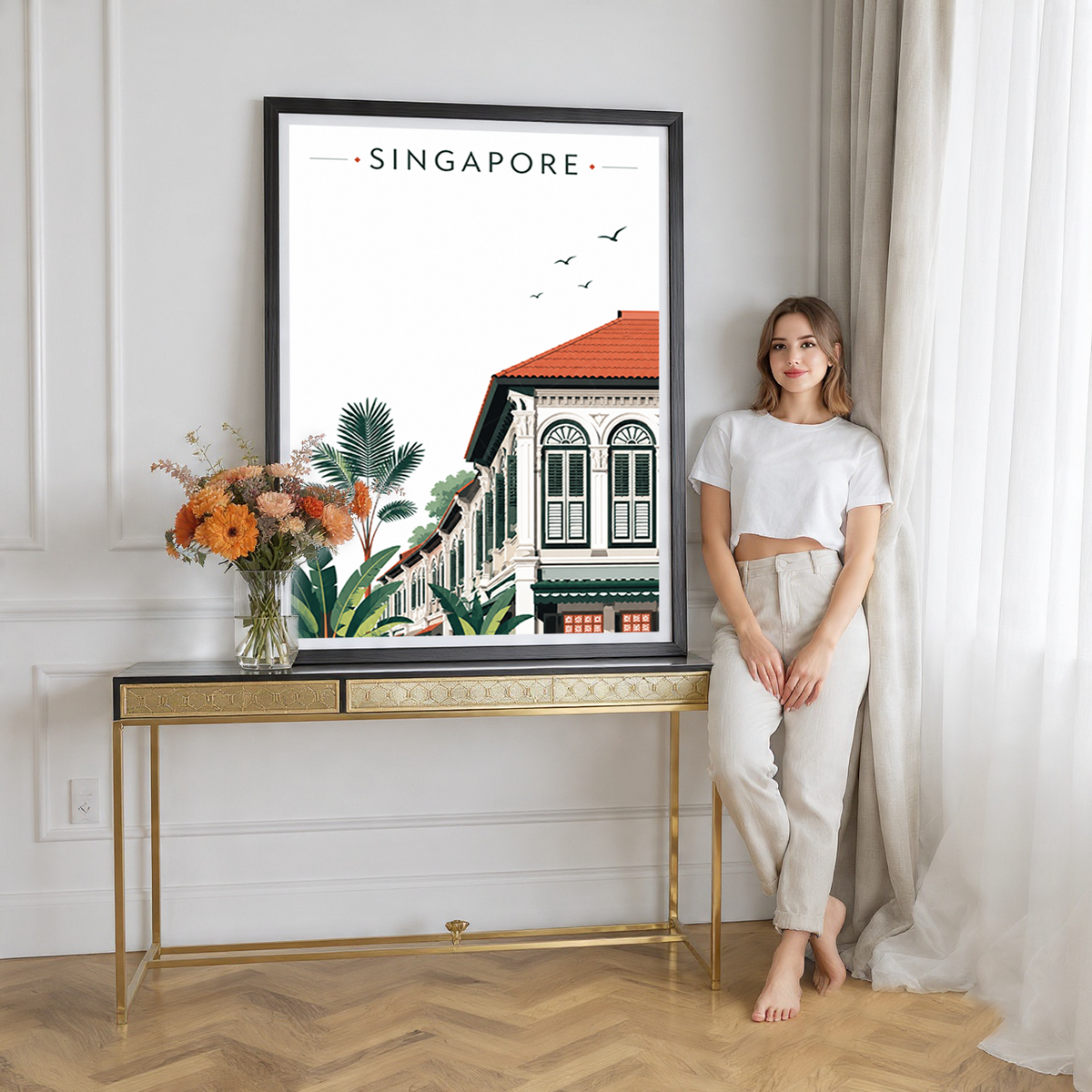 Singapore - Poster Print Modern Style Wall Art