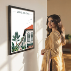 Singapore - Poster Print Modern Style Wall Art