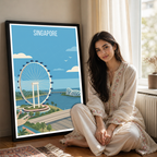 Singapore - Poster Print Modern Style Wall Art