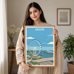 Singapore - Poster Print Modern Style Wall Art