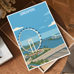 Singapore - Poster Print Modern Style Wall Art