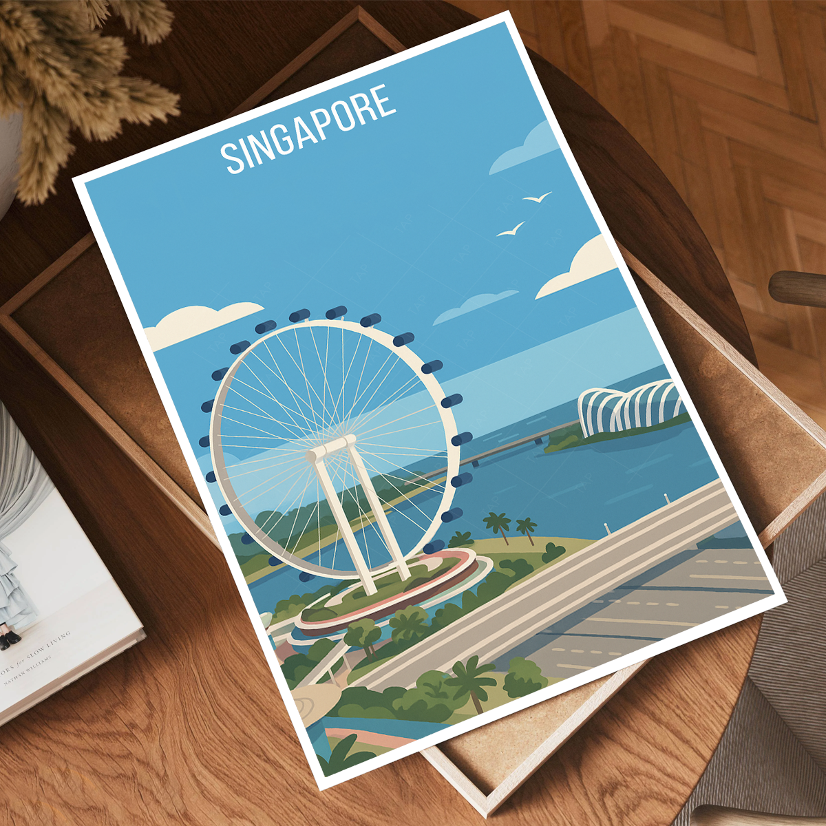 Singapore - Poster Print Modern Style Wall Art