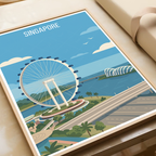 Singapore - Poster Print Modern Style Wall Art