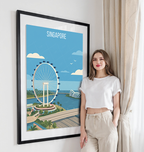 Singapore - Poster Print Modern Style Wall Art