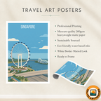 Singapore - Poster Print Modern Style Wall Art