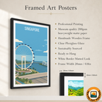 Singapore - Poster Print Modern Style Wall Art