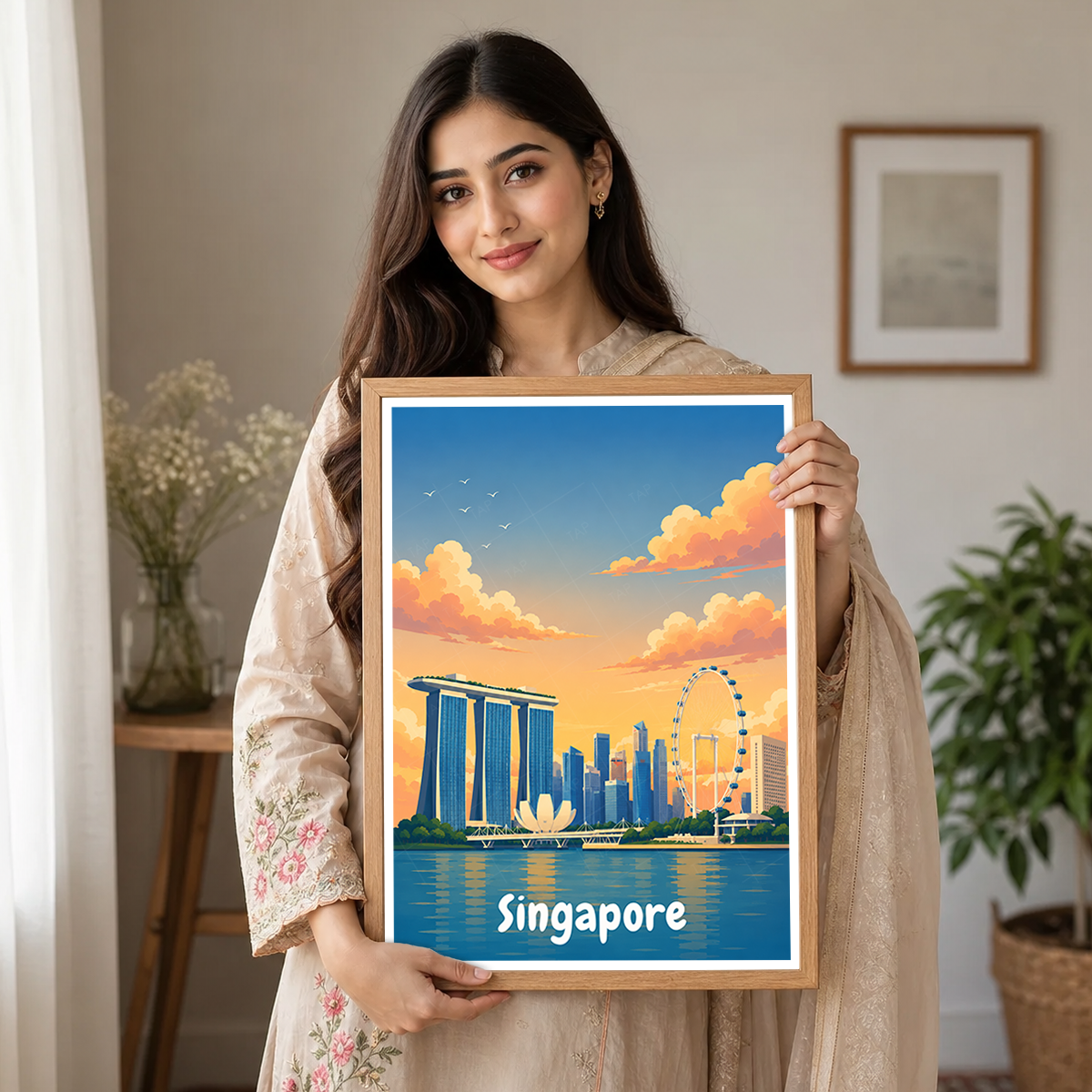 Singapore - Poster Print Modern Style Wall Art