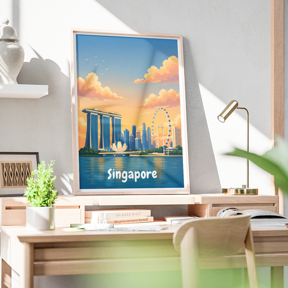Singapore - Poster Print Modern Style Wall Art