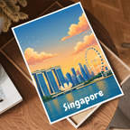 Singapore - Poster Print Modern Style Wall Art