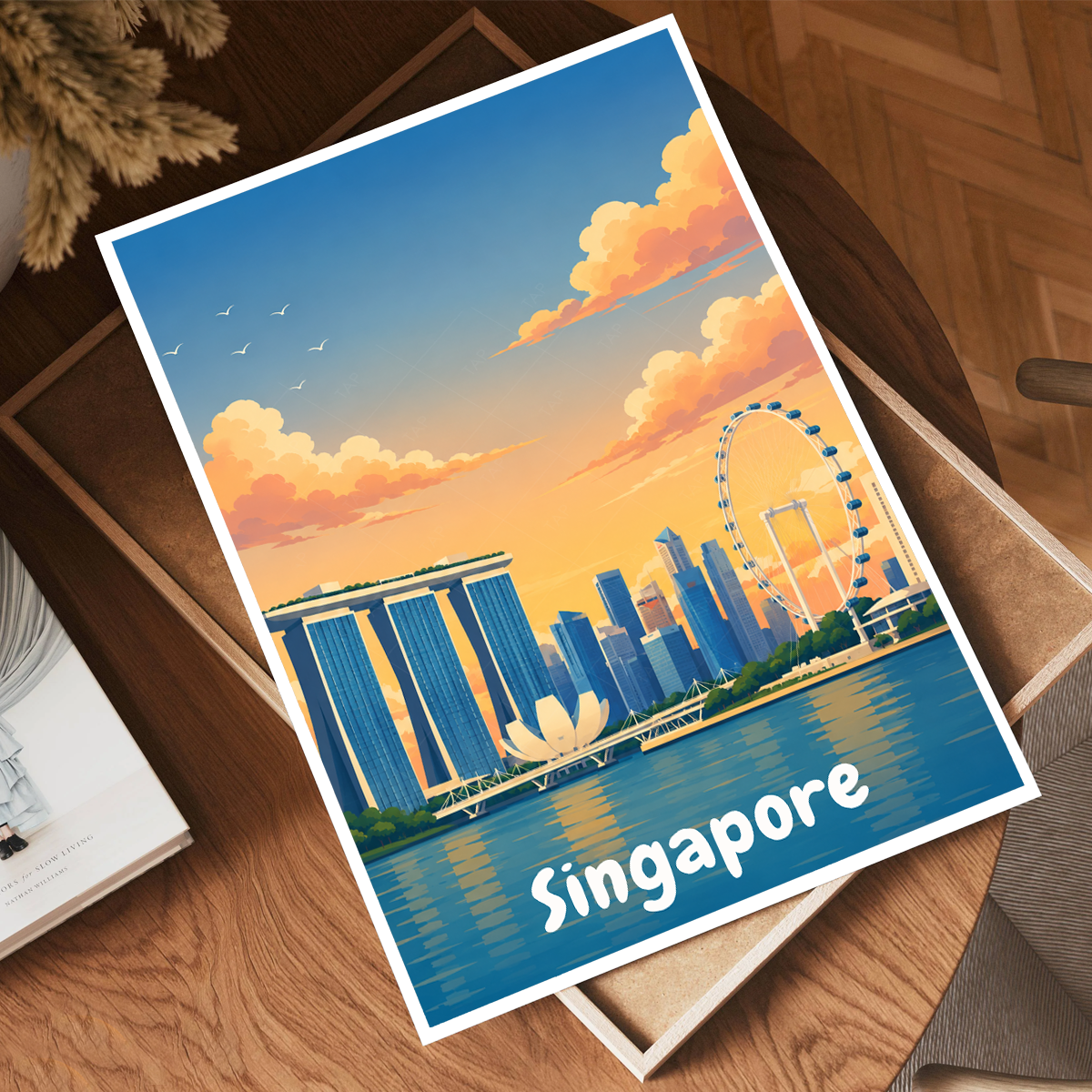Singapore - Poster Print Modern Style Wall Art