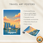 Singapore - Poster Print Modern Style Wall Art