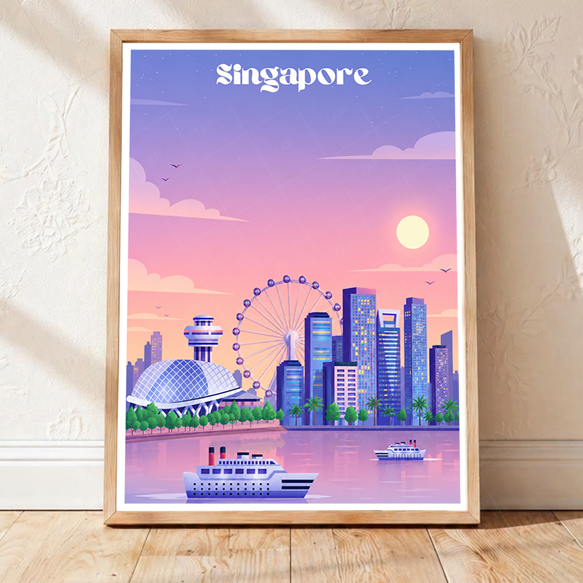 Singapore - Poster Print Modern Style Wall Art