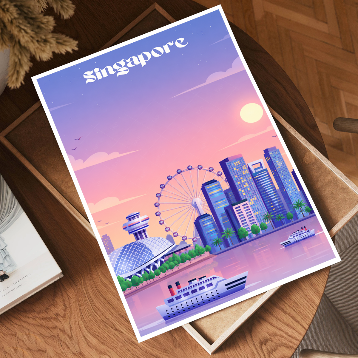 Singapore - Poster Print Modern Style Wall Art