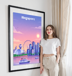 Singapore - Poster Print Modern Style Wall Art