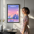 Singapore - Poster Print Modern Style Wall Art